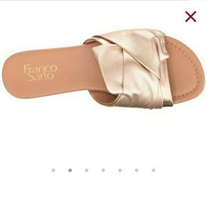 Franco Sarto gold Gracelyn slides